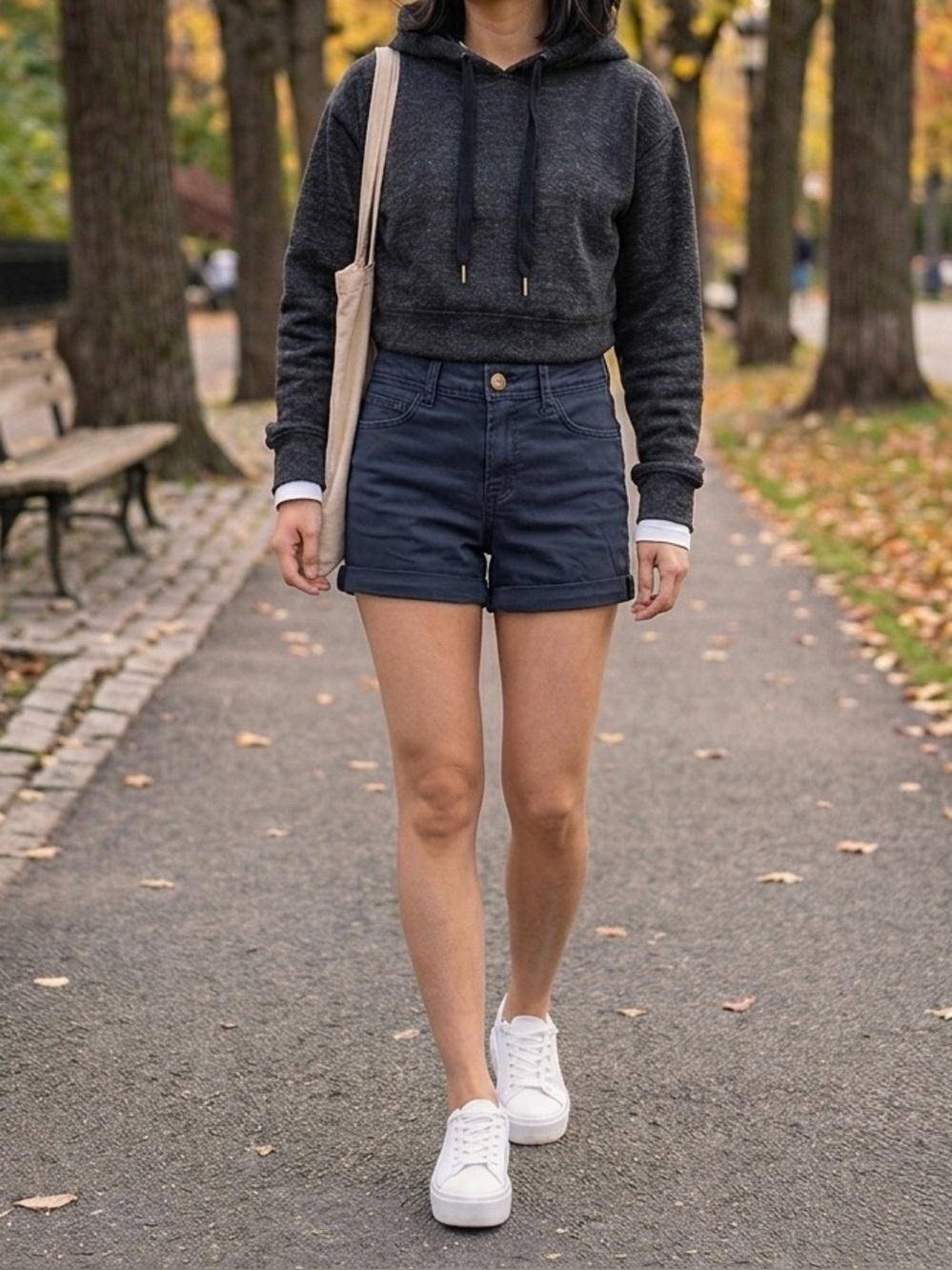 Threads 4 Thought Women's Cropped Dark Charcoal Hoodie